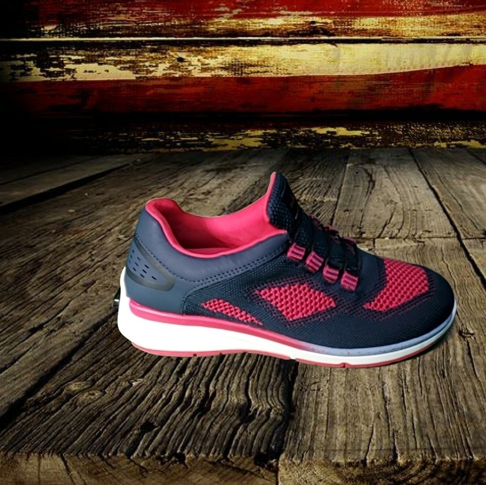 New zerotie fresh breeze lace up - navy / pink wom